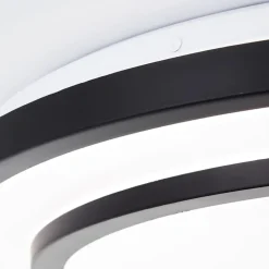 LUCIANO Plafonnier noir/blanc LED intégrée 36W métal/plastique ampoule incluse