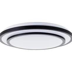 LUCIANO Plafonnier noir/blanc LED intégrée 36W métal/plastique ampoule incluse