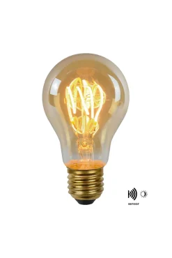 Lucide A60 TWILIGHT SENSOR - Ampoule filament - 6 cm - LED - E27 - 1x4W 2200K - Détecteur Jour/Nuit - Ambre