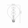 Lucide G95 - Ampoule filament - 9,5 cm - LED Dim. - E27 - 1x4,9W 2200K - Ambre