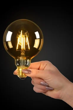 Lucide G95 - Ampoule filament - 9,5 cm - LED Dim. - E27 - 1x5W 2700K - Ambre