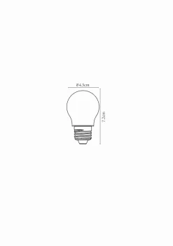 Lucide G45 - Ampoule filament - 4,5 cm - LED Dim. - E27 - 1x4W 2700K - Transparent