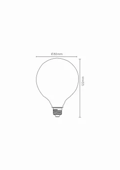 Lucide G80 - Ampoule filament - 8 cm - LED 3 StepDim - E27 - 1x8W 2700K - Opalin