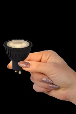 Lucide MR16 - Ampoule led - 5 cm - LED Dim. - GU10 - 3x5W 3000K - Noir - Ensemble de 3