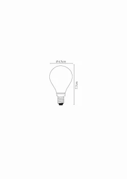 Lucide P45 - Ampoule filament - 4,5 cm - LED Dim. - E14 - 1x4W 2700K - matte