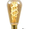 Lucide ST64 TWILIGHT SENSOR - Ampoule filament - 6,4 cm - LED - E27 - 1x4W 2200K - Détecteur Jour/Nuit - Ambre