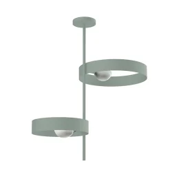 LUMICOM - ALLEY Plafonnier 2XE27, max 42W, métal, vert iceberg, 40cm