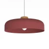 LUMICOM - BOIS Suspension, 1XE27, max 42W, métal, cowhide red, D40cm