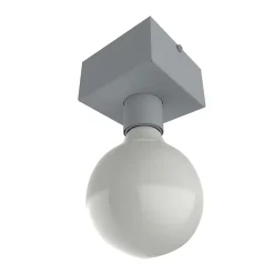 LUMICOM - BOSTON S Plafonnier, 1X E27, max 42W, métal, gris, 10x10cm