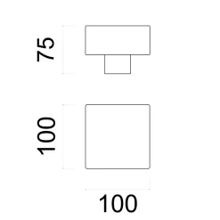 LUMICOM - BOSTON S Plafonnier, 1XE27, max 42W, métal, vert iceberg, 10X10cm