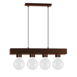 LUMICOM - BOSTON XL Suspension, 4XE27, max 42W, métal, marron corten, 10X45cm