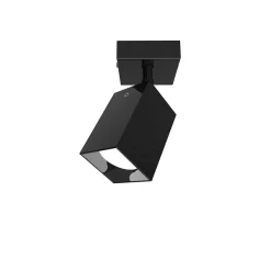 LUMICOM - BRINCK Plafonnier S, 1X GU10, max 33W, métal, noir brillant, L.6cm