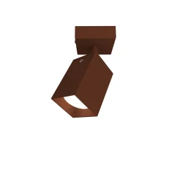 LUMICOM - BRINCK Plafonnier S, 1X GU10, max 33W, métal, corten, L.6cm