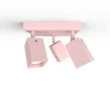 LUMICOM - BRINCK Q Plafonnier, 3X GU10, max 33W, métal, rose, L.25cm