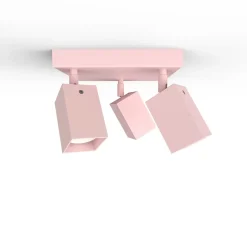 LUMICOM - BRINCK Q Plafonnier, 3X GU10, max 33W, métal, rose, L.25cm