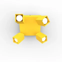 LUMICOM - BRINCK Q Plafonnier, 4X GU10, max 33W, métal, blanc brillant, L.25cm