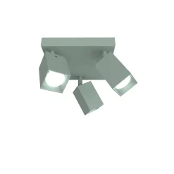 LUMICOM - BRINCK Q Plafonnier, 3X GU10, max 33W, métal, vert iceberg, L.25cm