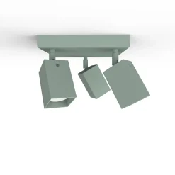 LUMICOM - BRINCK Q Plafonnier, 3X GU10, max 33W, métal, vert iceberg, L.25cm