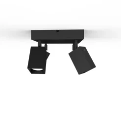 LUMICOM - BRINCK Q Plafonnier, 4X GU10, max 33W, métal, noir, L.25cm