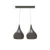 LUMICOM - CALICE LINEARE Suspension, 2x E27, max 42W, métal, gris tourterelle brillant, D. 25cm