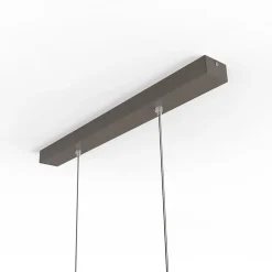 LUMICOM - CALICE LINEARE Suspension, 2x E27, max 42W, métal, gris tourterelle brillant, D. 25cm