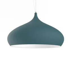 LUMICOM - CALICE Suspension, 1X E27, max 42W, métal, bleu méditerranéen/blanc traffic, D.60cm