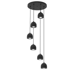 LUMICOM - CAMPANELLA COMPO Suspension, 6X GU10, max 33W, métal, noir, D.12cm