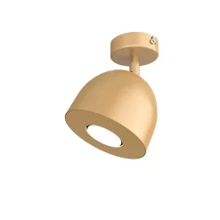 LUMICOM - CAMPANELLA Plafonnier, 1X GU10, max 33W, métal, anodic gold, D.12cm