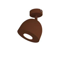 LUMICOM - CAMPANELLA Plafonnier, 1X GU10, max 33W, métal, corten, D.12cm