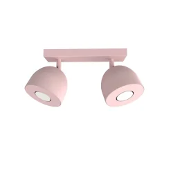 LUMICOM - CAMPANELLA Plafonnier, 2X GU10, max 33W, métal, rose, D.12cm