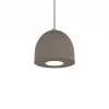 LUMICOM - CAMPANELLA Suspension, 1X GU10, max 33W, métal, gris tourterelle brillant, D.12cm