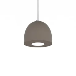 LUMICOM - CAMPANELLA Suspension, 1X GU10, max 33W, métal, gris tourterelle brillant, D.12cm