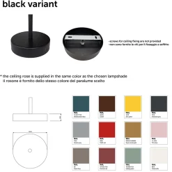 LUMICOM - CASSINI Plafonnier, 2XE27, max 42W, métal, rouge cowhide, D40cm