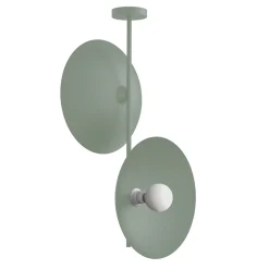 LUMICOM - CASSINI Plafonnier, 2XE27, max 42W, métal, iceberg green, D40cm