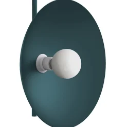 LUMICOM - CASSINI Plafonnier, 1XE27, max 42W, métal, bleu méditerranéen, D40cm