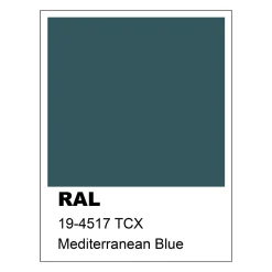 LUMICOM - CASSIS Plafonnier, 1XE27, max 42W, mètal, bleu méditerranéen/blanc, D60cm