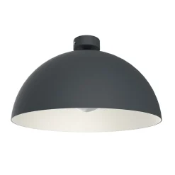 LUMICOM - CASSIS Plafonnier, 1XE27, max 42W, mètal, anthracite/blanc, D40cm