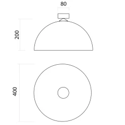 LUMICOM - CASSIS Plafonnier, 1XE27, max 42W, métal, blanc mat, D40cm