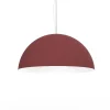 LUMICOM - CASSIS Suspension, 1XE27, max 42W, métal, rouge cowhide/blanc, D60cm