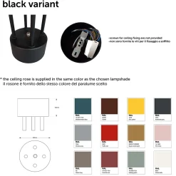 LUMICOM - CHANDELIER Plafonnier, 6XE27, max 42W, métal, marron corten, D60cm