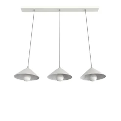 LUMICOM - CHAPEAU Binario, 3XE27, max 42W, metallo, nero lucido/bianco, D25cm