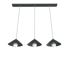LUMICOM - CHAPEAU Binario, 3XE27, max 42W, métal, anthracite, D25cm