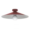 LUMICOM - CHAPEAU Plafonnier, 1XE27, max 42W, métal, rouge cowhide/blanc, D40cm