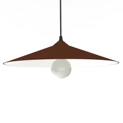 LUMICOM - CHAPEAU Suspension, 1XE27, max 42W, métal, corten/blanc traffic, D40cm