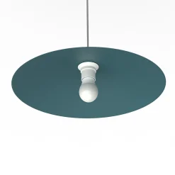 LUMICOM - CHAPEAU Suspension, 1XE27, max 42W, métal, bleu méditerranéen, D40cm