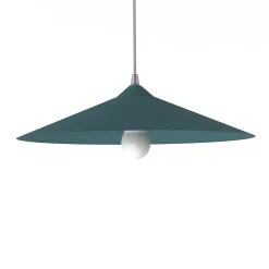LUMICOM - CHAPEAU Suspension, 1XE27, max 42W, métal, bleu méditerranéen, D40cm