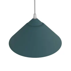 LUMICOM - CHAPEAU Suspension, 1XE27, max 42W, métal, bleu méditerranéen/blanc traffic, D25cm