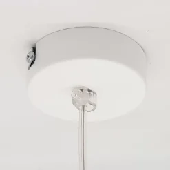 LUMICOM - CHAPEAU Suspension, 1XE27, max 42W, métal, blanc traffic/feuille cuivre, D25cm