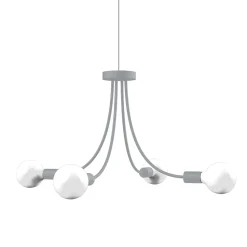 LUMICOM - CLASSIC Plafonnier, 4XE27, max 42W, métal, gris, D.60cm