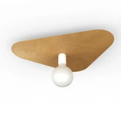 LUMICOM - CLOUD Plafonnier, 1XE27, max 42W, métal, traffic white / gold, 50x42cm